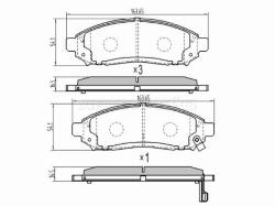 Колодки тормозные (Спереди) Nissan Leaf 09-17 / Pathfinder 04-14 / Serena 05-19 / Frontier 04-21 / S