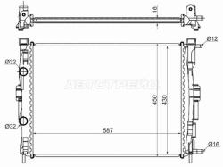 Радиатор Renault Grand Scenic 04-09 / Megane 02-09 / Scenic 03-09