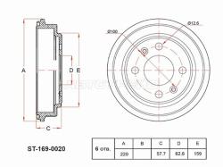 Барабан тормозной HYUNDAI GETZ 02-11