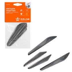 Накладки защитные на двери авто, противоударные, черн. карбон, 4 шт. (AC-SD-01)