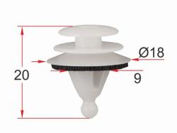 Клипса крепежная HYUNDAI/KIA (1 шт.)
