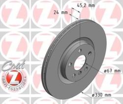 ДИСК ТОРМ BMW F45 2.5 14- ПЕР ВЕНТ 330X24 150293020