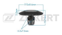 Клипса крепёжная Nissan Renault (миним. кол-во заказа 10 шт) be-3555