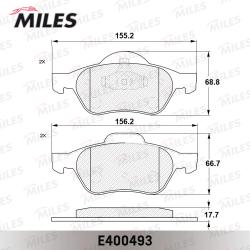 E400493 Колодки тормозные RENAULT LAGUNA II передние LowMetallic