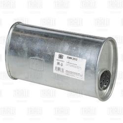 Глушитель универс. (овальный) 97х171, L=330, d=50, смещ. 28 мм (алюм. сталь) (EMM 3512)