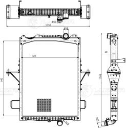 LUZAR LRc 1034 Радиатор охлаждения для а/м Volvo Trucks FM (05-)/(13-)/(20-)/FMX (13-)/(20-) с дв. D11/D13