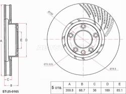 Диск тормозной (Спереди/ Левый) Volkswagen Touareg 10-18 / Porsche Cayenne 10-18