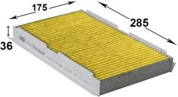 Фильтр салона CITROEN C3/C4/PEUGEOT 307/308 02> угольный O2Clean AC0121B
