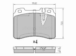 Колодки тормозные (Спереди) Mercedes-Benz C-Class 93-01 / E-Class 84-03 / 190 82-94 / CLK-Class 97-0