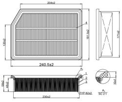 Фильтр для а/м Changan CS35 Plus (21-) 1.4T (возд.) (TR55768)