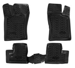 AIRLINE ACM-PS-23 Ковры для Daewoo Nexia (95-08-), 4 шт., выс. борт, 3D с подпятником, ТЭП, черн.