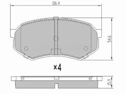 Колодки тормозные (Спереди) Toyota Mark II (X80) 88-96 / Chaser (X80) 88-92 / Cresta (X80) 88-92