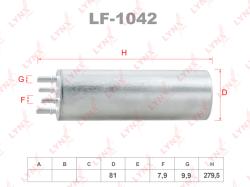 Фильтр топливный VW MULTIVAN V-VI 1.9D-2.5D 06> / TOUAREG 2.5D 03-10 / TRANSPORTER V-VI 1.9D-2.5D 03 lf-1042