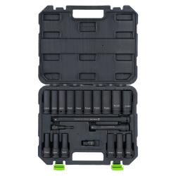 Набор головок ударных 1/2"DR L=78мм, 20пр. (8-24мм) пласт.кейс (ATAS407)