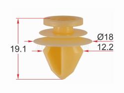 Клипса обшивки двери CITROEN/PEUGEOT/RENAULT (1 шт.)