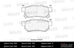 Колодки тормозные HONDA CIVIC VI 1.6 95-01/JAZZ 1.2/1.4 02- задние SemiMetallic E110418