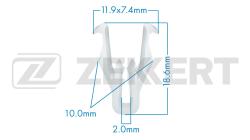 Клипса крепёжная Mazda Mitsubishi (миним. кол-во заказа 10 шт) be-2683