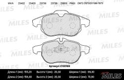 E100169 Колодки тормозные OPEL VECTRA C/ZAFIRA B/SAAB 9-3 передние SemiMetallic