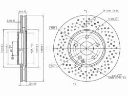 Диск тормозной (Спереди) Mercedes-Benz E-Class 02-09 / A-Class 12-