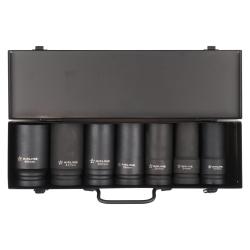 Набор головок ударных 1"DR L=110мм, 7 пр. (24-46мм) металл.кейс (ATAS069)