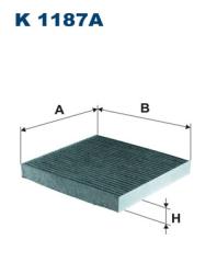 Фильтр салона HONDA ACCORD 03-/CIVIC 06-/CR-V 07- угольный K 1187A