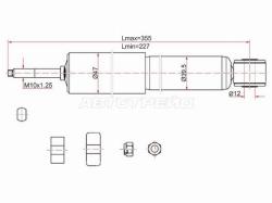 Амортизатор передний TOYOTA LITE/TOWNACE NOAH 86-96 LH=RH