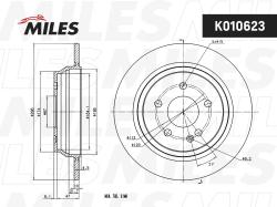 K010623 Диск тормозной MERCEDES VIANO/VITO W639 2.0-3.7 03- задний