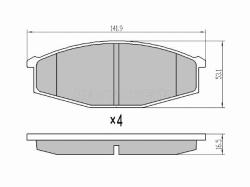 Колодки тормозные (Спереди) Nissan Patrol 87-97 / Safari 87-97
