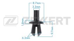 Клипса крепёжная BMW (миним. кол-во заказа 10 шт) be-3586