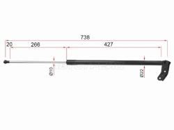 Амортизатор крышки багажника Toyota Lite Ace 96-07 / Lite Ace Noah 96-01 / Town Ace 96-08 / Town Ace