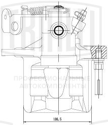 Суппорт торм. для а/м Opel Astra G (98-)/Zafira A (99-) зад. лев. d=38мм (CF 206801)
