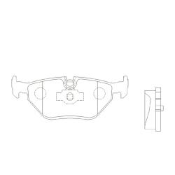 Колодки тормозные BMW E39 96>04 задние GK0005