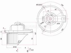 Мотор отопителя салона (Левый руль) Mitsubishi Pajero 91-00 / Toyota RAV4 94-00