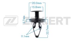 Клипса крепёжная General Motors (миним. кол-во заказа 10 шт) be-3101