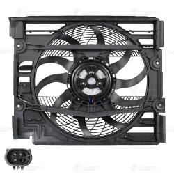 Э/вентилятор кондиц. для а/м BMW 5 (E39) (98-) (3-x конт., с кожухом и модул. упр.) (LFAC 2639)