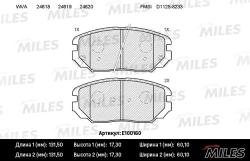 E100160 Колодки тормозные HYUNDAI SONATA V(NF)/KIA OPIRUS 05- передние SemiMetallic