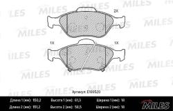 E100520 Колодки тормозные TOYOTA YARIS 1.0-1.4 06- передние SemiMetallic