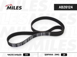 AB26124 Ремень ГРМ CHEVROLET 2.4 06- / DAEWOO / OPEL 2.2 96- (171x24)
