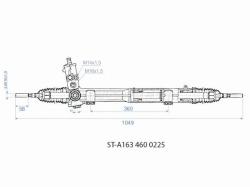 Рейка рулевая MERCEDES BENZ ML 02-05 W163 (M14х1,5.16х1,5)
