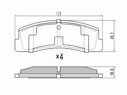 Колодки тормозные (Спереди) Chevrolet Niva 98- / LADA 4x4 2121 NIVA 77- / 4x4 2131 NIVA 93-