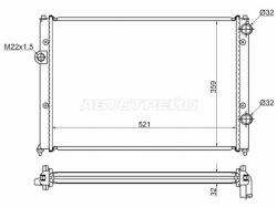 Радиатор Volkswagen Passat 93-97