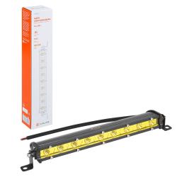 Фара (балка) светодиодная однорядная, 9LED, желтый направленный свет, 13.5Вт, 264x30x47мм, 12/24В (ALED162)