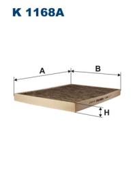 Фильтр салона CHRYSLER VOYAGER 01- угольный K 1168A