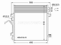 Радиатор кондиционера Dodge Nitro 06-11 / Jeep Liberty 07-12