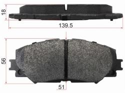 Колодки тормозные (Спереди) Toyota Allion (T260) 07-21 / Corolla (E150,E180,E120) 00-19 / Corolla Fi