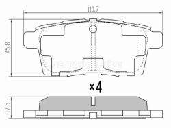 Колодки тормозные (Сзади) Mazda CX-7 06-12 / Ford Edge 06-14