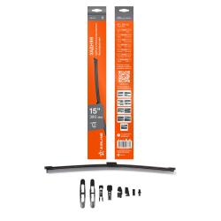 Щетка стеклооч задняя универс бескаркас 380мм (15") 8 адаптеров (AWB-R-375)