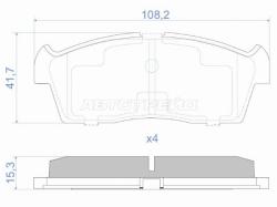 Колодки тормозные (Спереди) Mazda AZ-Wagon 03-12 / Carol 04-14 / Flair 12-17 / Laputa 99-06 / Nissan