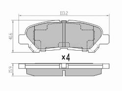 Колодки тормозные (Сзади) Toyota Highlander 07-17