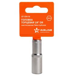 Головка торцевая 1/4" шестигранная 11мм глубокая пласт.подвес (AT-S14-16)
